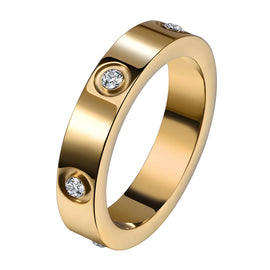 Stainless Steel Ring Liviana 18 Karat vergoldet