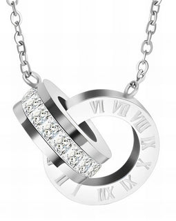 Stainless Steel Halskette Doppel Ring