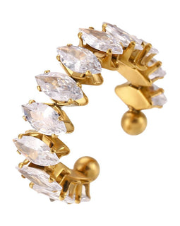 Stainless Steel Ring „Queen“ 18 Karat vergoldet