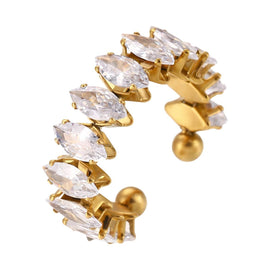 Stainless Steel Ring „Queen“ 18 Karat vergoldet