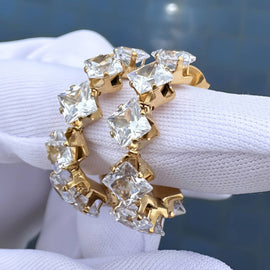 Stainless Steel Ohrring „Queen“ 18 Karat vergoldet