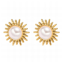 Stainless Steel Ohrring „Sunshine“ 18 Karat vergoldet