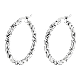 Stainless Steel Ohrring "Twist" Silber