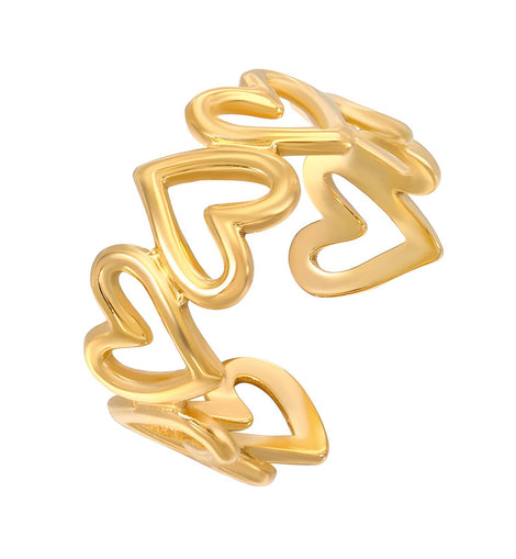 Stainless Steel Ring Herz Größe 8