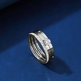 Stainless Steel Ring "First Love" Silber Größe 8