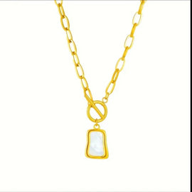 Stainless Steel Halskette "Mirror" 18 Karat vergoldet