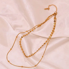 Stainless Steel Halskette "Luck" 18 Karat vergoldet