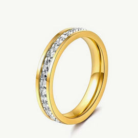 Stainless Steel Ring Classic Silber