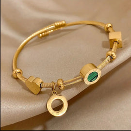 Stainless Steel Armband "Triumph" 18 Karat vergoldet