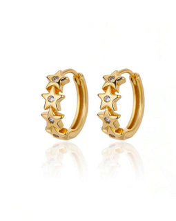 Stainless Steel Ohrring "Golden Star" 18 Karat vergoldet