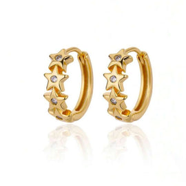 Stainless Steel Ohrring "Golden Star" 18 Karat vergoldet