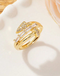 Stainless Steel Ring "Nagel" 18 Karat vergoldet