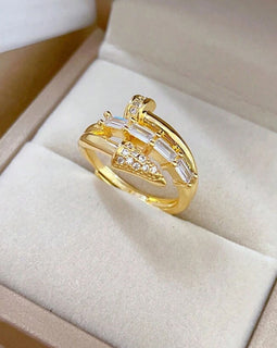 Stainless Steel Ring "Nagel" 18 Karat vergoldet