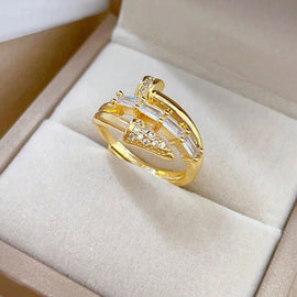 Stainless Steel Ring "Nagel" 18 Karat vergoldet